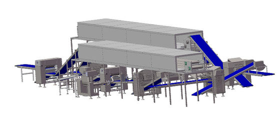 acheter Laminateur automatique de pâte avec 2 tunnels de congélation pour les pâtisseries et les croissants fabrication en ligne