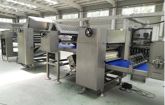 acheter Automatique - chaîne de production de pain pita d'imperméabilisation avec le four tunnel de combustible gazeux, machine de fabricant de pain pita fabrication en ligne