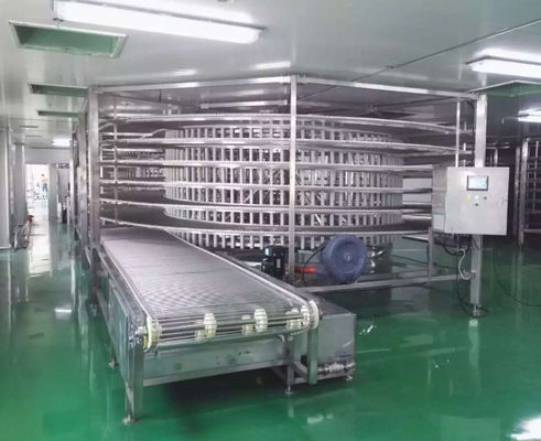 acheter Accomplissez la chaîne de production de pizza avec le four de pièce et tunnel d'imperméabilisation et le refroidisseur en spirale fabrication en ligne