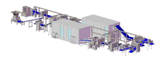 acheter ZKSD900 ligne de stratification de pâtisserie automatique avec 2 ensembles de congélateurs automatiques au sol et machine à panier automatique fabrication en ligne