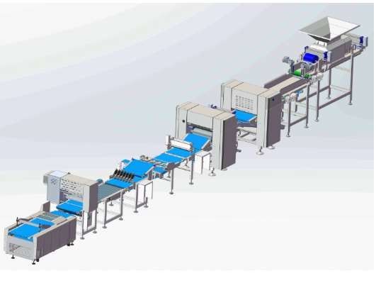acheter Équipement industriel de boulangerie de la ciabatta 1000kg/Hr avec Chunker fabrication en ligne