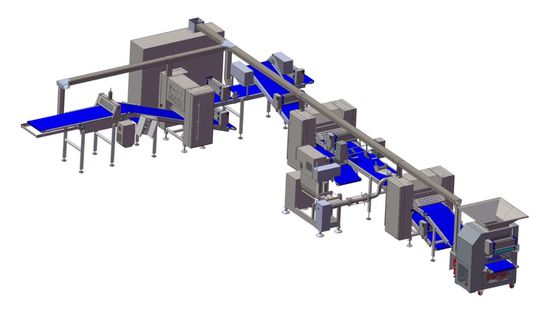acheter Lamineur de bloc de la pâte de pâtisserie ZKS650/capacité de 1500kg/hr avec la machine de rétraction pour Auto.folding fabrication en ligne