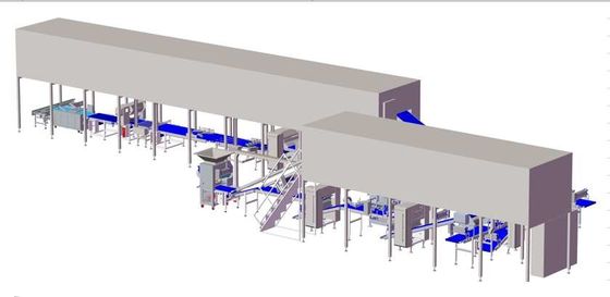acheter La ligne de stratification de pain de la pâtisserie ZKSD600 avec 2 auto.freezers au-dessus des machines et divers complètement automatiques composent des lignes fabrication en ligne
