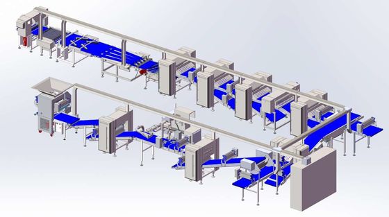 acheter La ligne de stratification de la pâtisserie ZKS850/capacité de 1200kg/hr avec divers composent les accessoires et la machine d'auto.panning fabrication en ligne